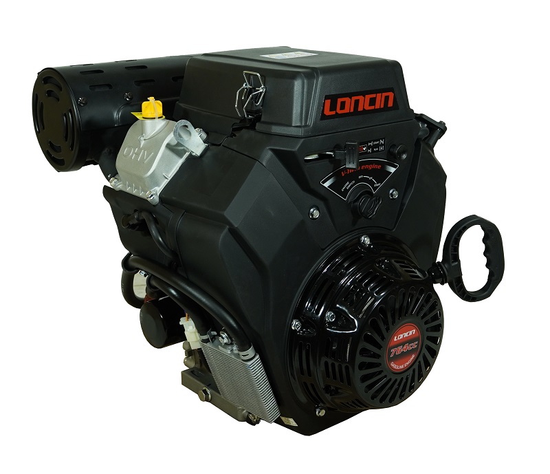 вид сбоку — Двигатель Loncin LC2V80FD (H type) D25 20А ручной электрозапуск Двигатель Loncin LC2V80FD (H type) D25 20А ручной электрозапуск — вид сбоку — фото 3 из 4