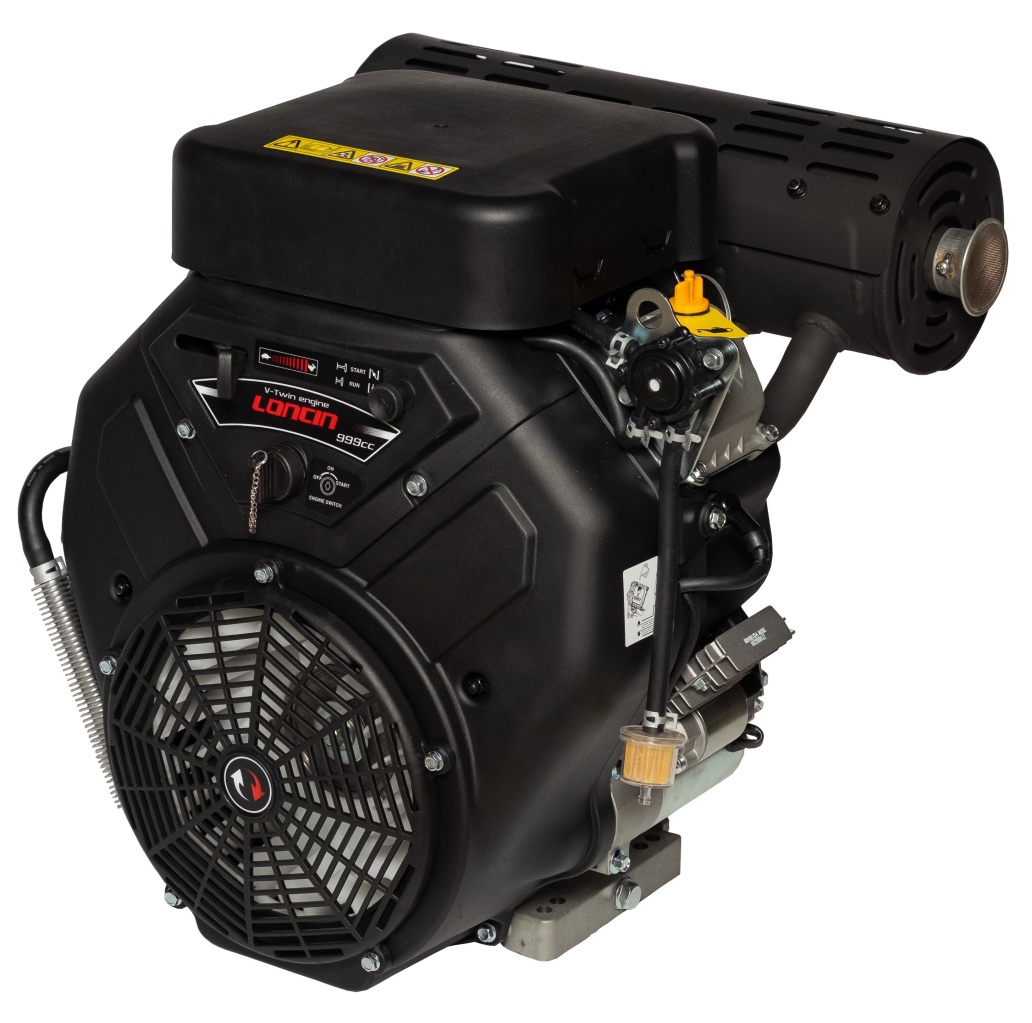 вид сбоку — Двигатель Loncin LC2V90FD (E type) D28.575 20А Плоский фильтр Двигатель Loncin LC2V90FD (E type) D28.575 20А Плоский фильтр — вид сбоку — фото 3 из 3